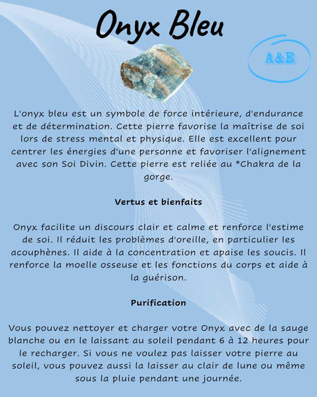 Descriptive Cards -Precious Stones & Crystals -Blue Onyx