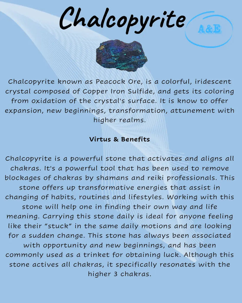 Descriptive Cards -Precious Stones & Crystals -Chalcopyrite