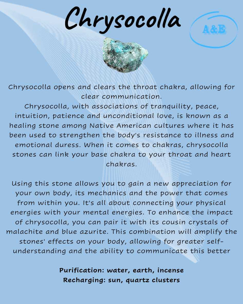 Descriptive Cards -Precious Stones & Crystals -Chrysocolla -Rocks & Fossils -Aromes Evasions 