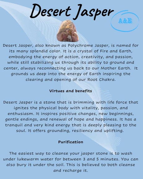 Descriptive Cards -Precious Stones & Crystals -Desert Jasper