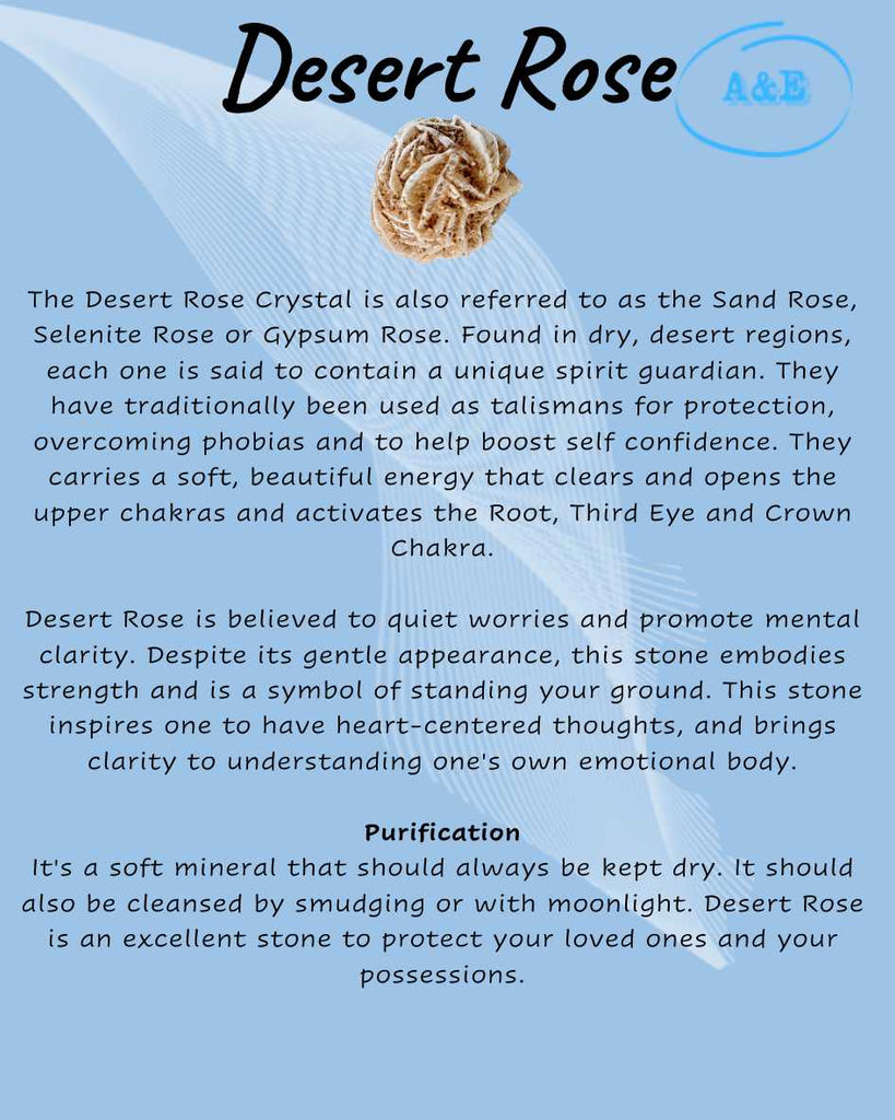Descriptive Cards -Precious Stones & Crystals -Desert Rose