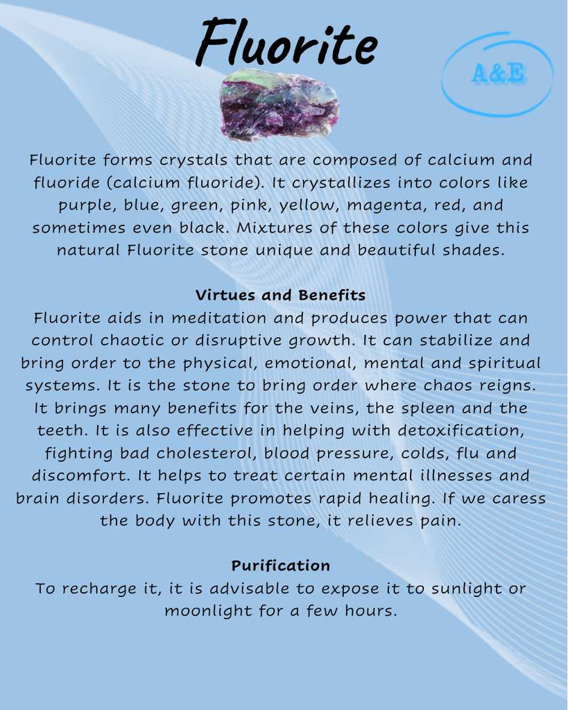 Descriptive Cards -Precious Stones & Crystals -Fluorite -Descriptive Card -Aromes Evasions 