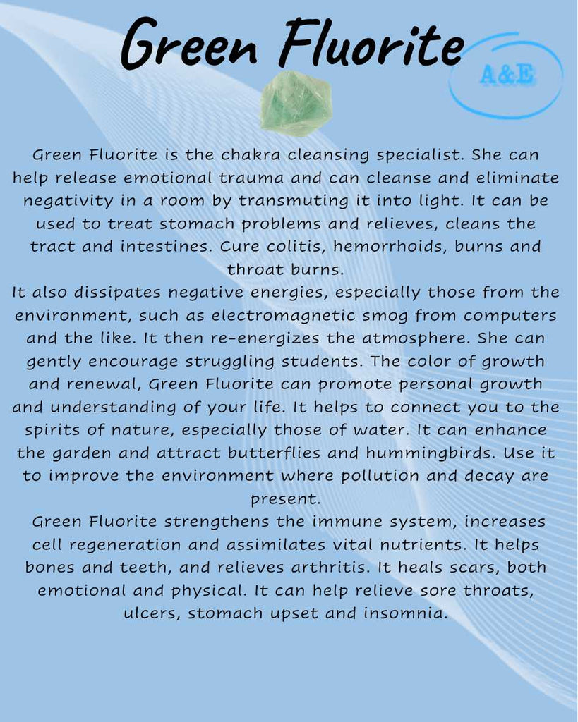 Descriptive Cards -Precious Stones & Crystals -Green Fluorite