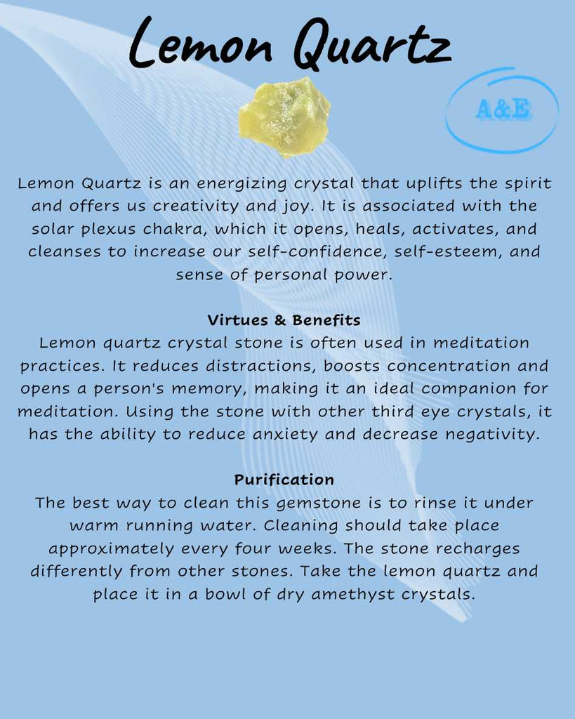 Descriptive Cards -Precious Stones & Crystals -Lemon Quartz
