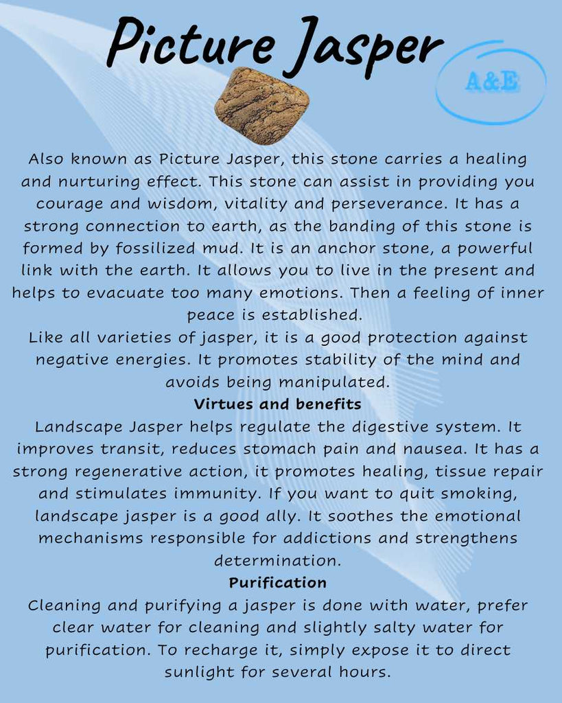 Descriptive Cards -Precious Stones & Crystals -Picture Jasper