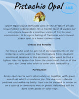 Descriptive Cards -Precious Stones & Crystals -Pistachio Opal