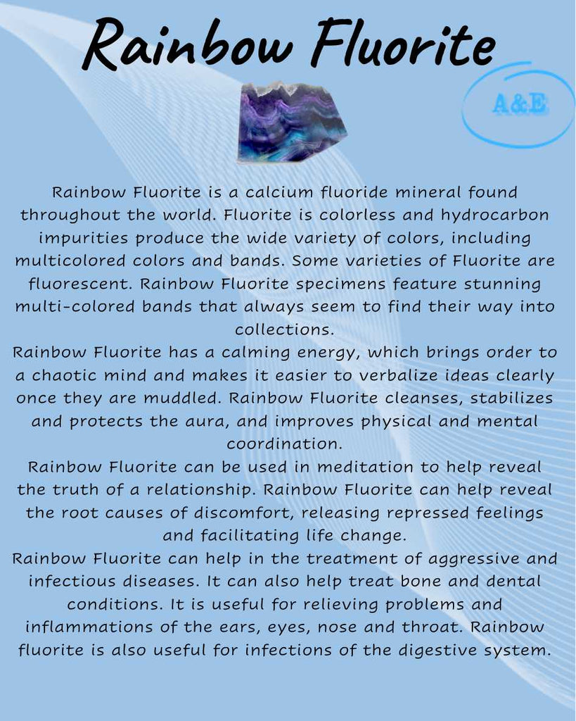 Descriptive Cards -Precious Stones & Crystals -Rainbow Fluorite