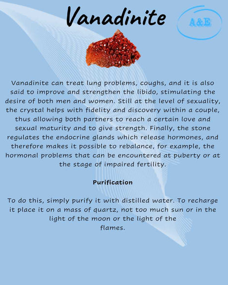 Descriptive Cards -Precious Stones & Crystals -Vanadinite