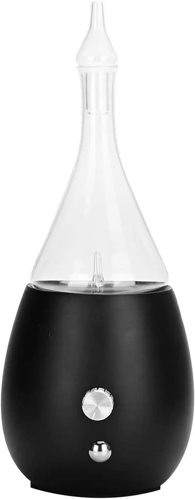 Diffuser -Nebulizer -Glass -Black Wood Base -Oval
