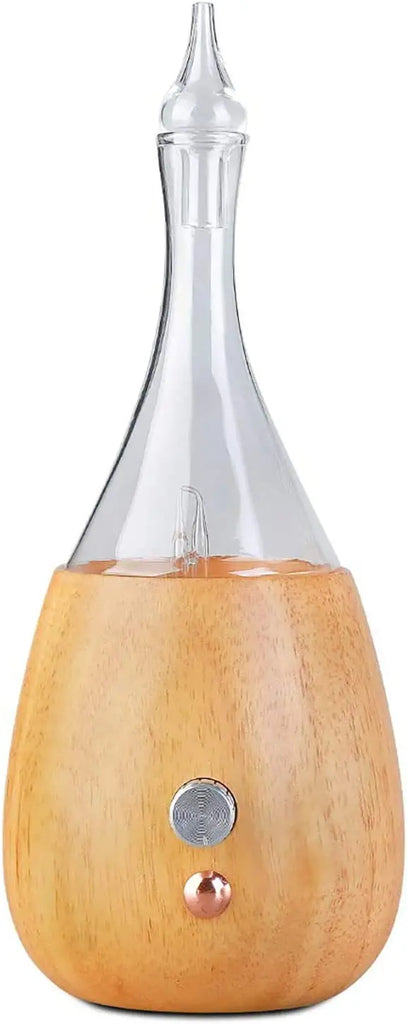 Diffuser -Nebulizer -Glass -Light Wood Base -Oval