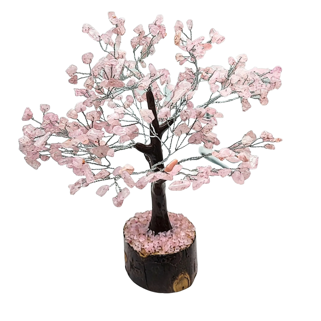 Home Decor -Gem Tree- Rose Quartz -10"H -Gemstone Tree -Aromes Evasions 