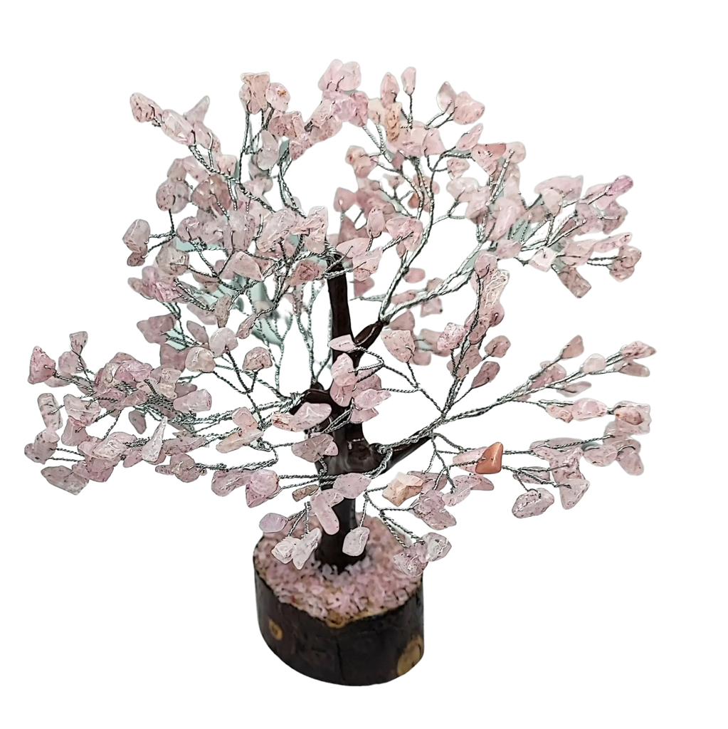 Home Decor -Gem Tree- Rose Quartz -10"H