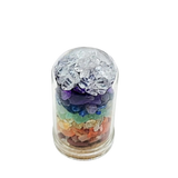 Home Decor - Small Decorative Bell - 7 Chakras - Mixed Gemstones Chips - 15ml
