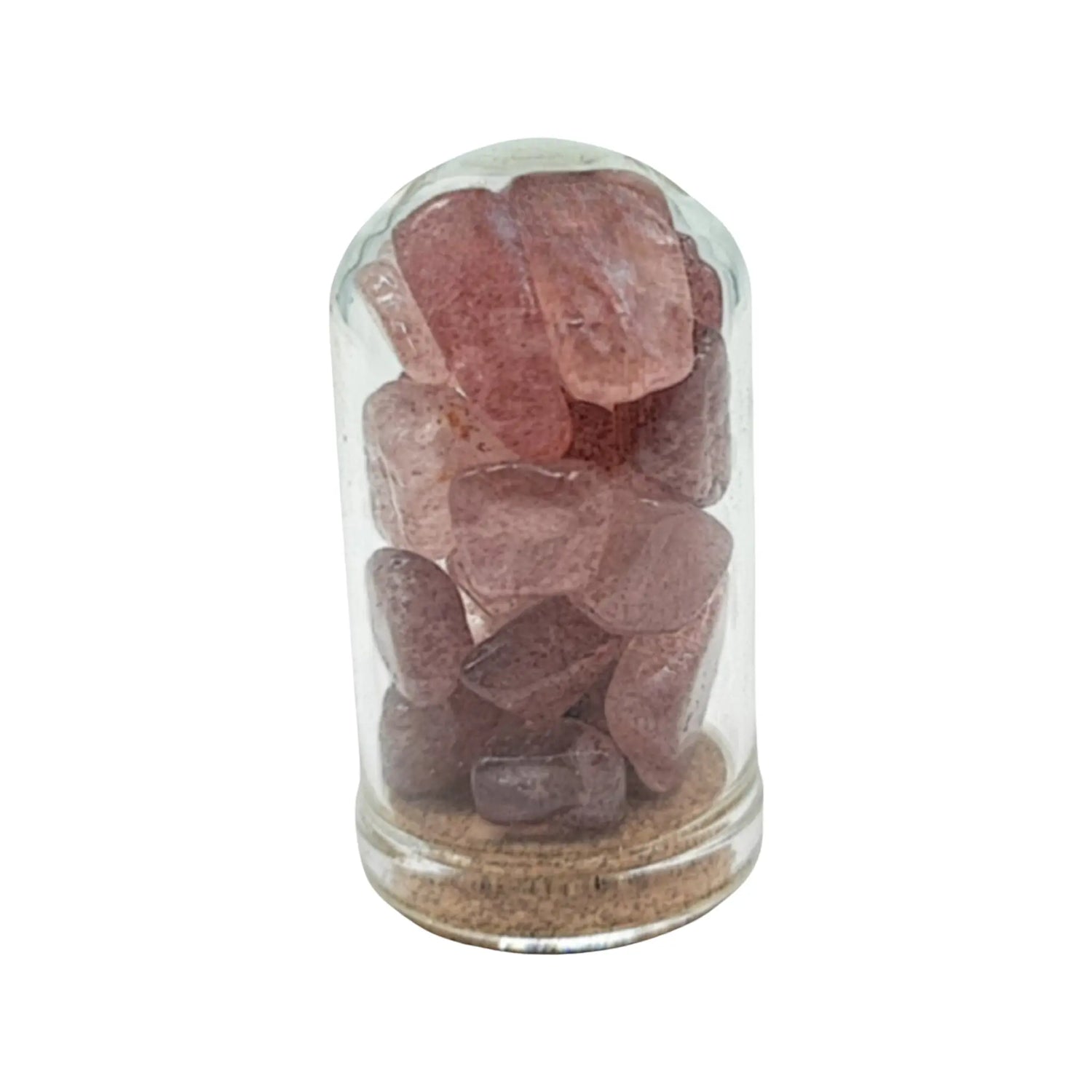 Home Decor -Small Decorative Bell -Strawberry Quartz -15ml
