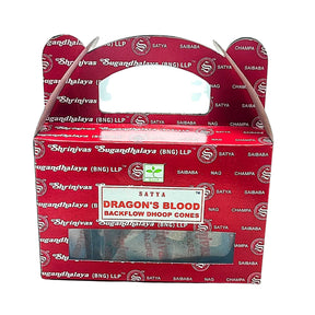 Incense -Satya -Backflow Cones -Dragon's Blood -24 Cones