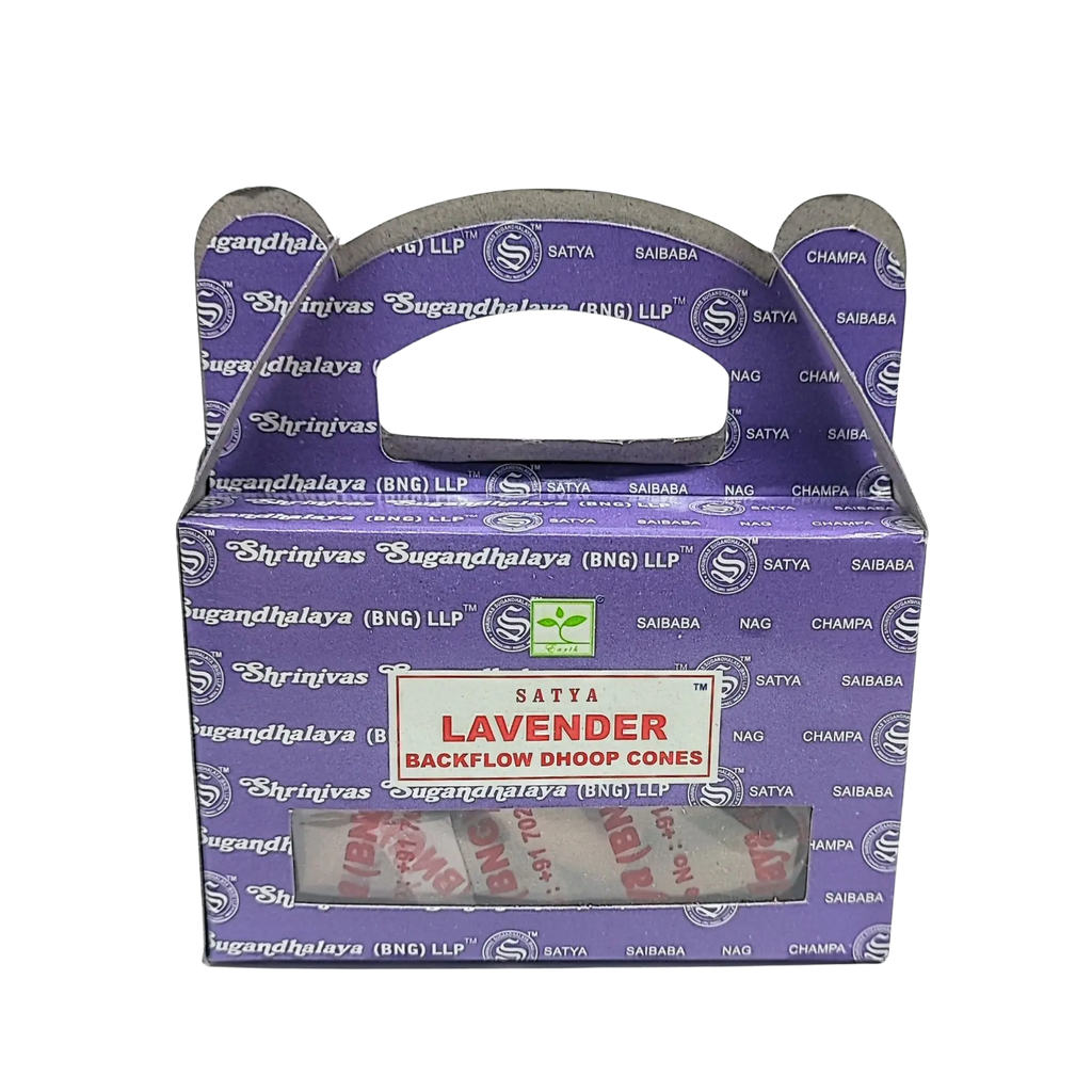 Incense - Satya - Backflow Cones - Lavender - 24 Cones