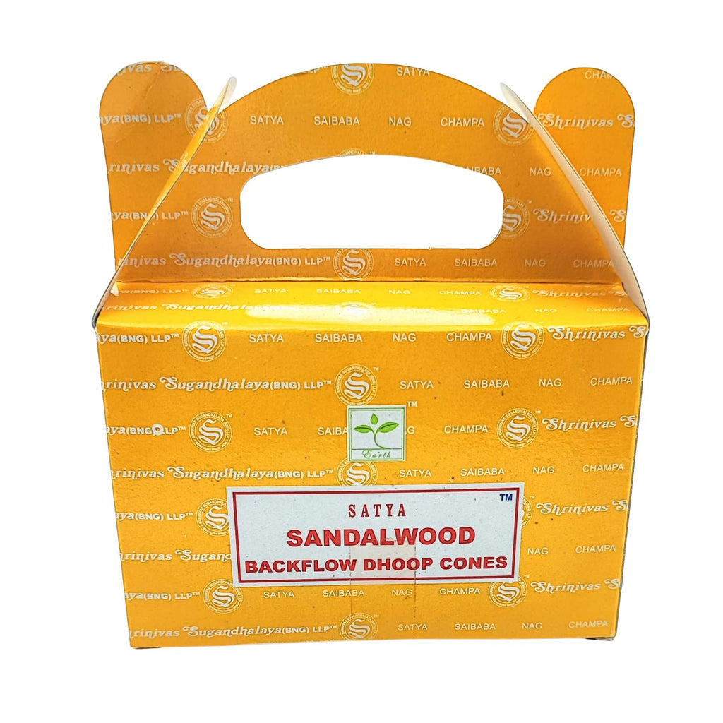 Incense - Satya - Backflow Cones - Sandalwood - 24 Cones