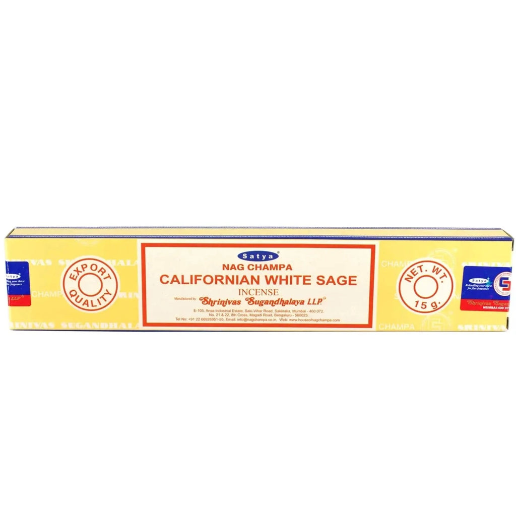 Incense Sticks -Satya -California White Sage -Box of 15g