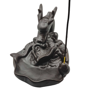 Incense Burner -Ceramic Backflow -Sticks Holders -Dragon