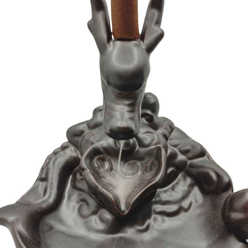 Incense Burner -Ceramic Backflow -Sticks Holders -Dragon