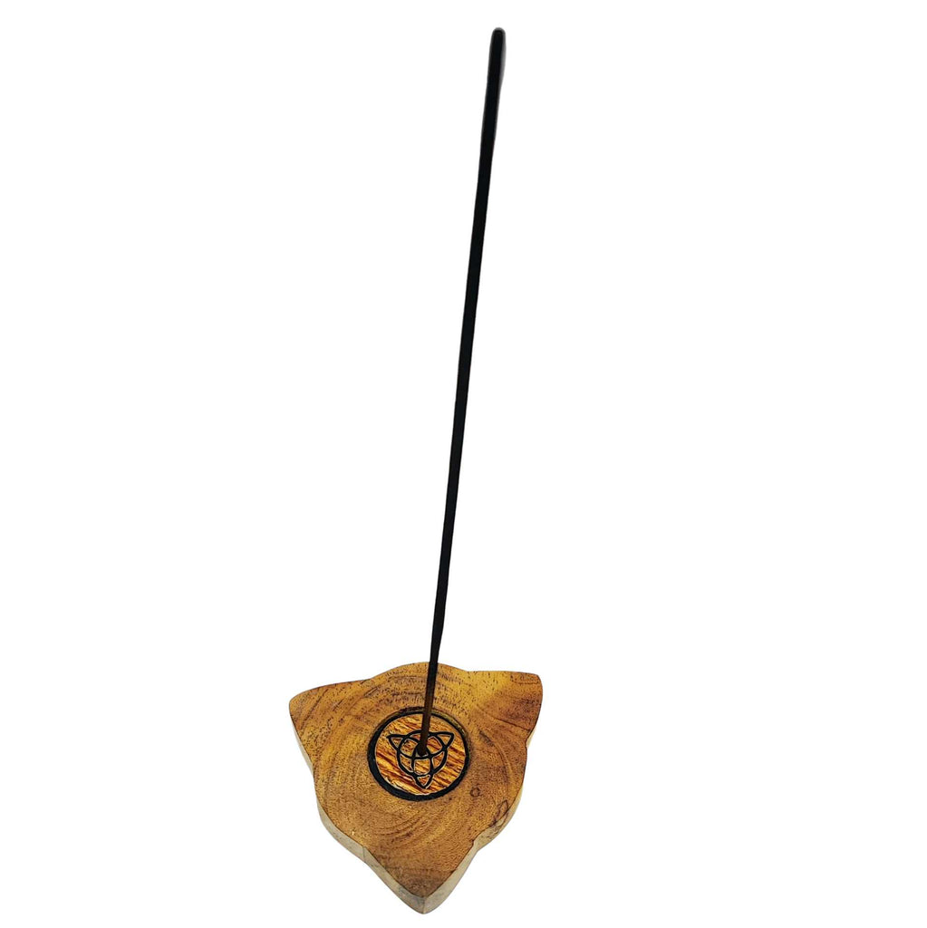 Incense Burner -Cones & Sticks -Wood -Triquetra
