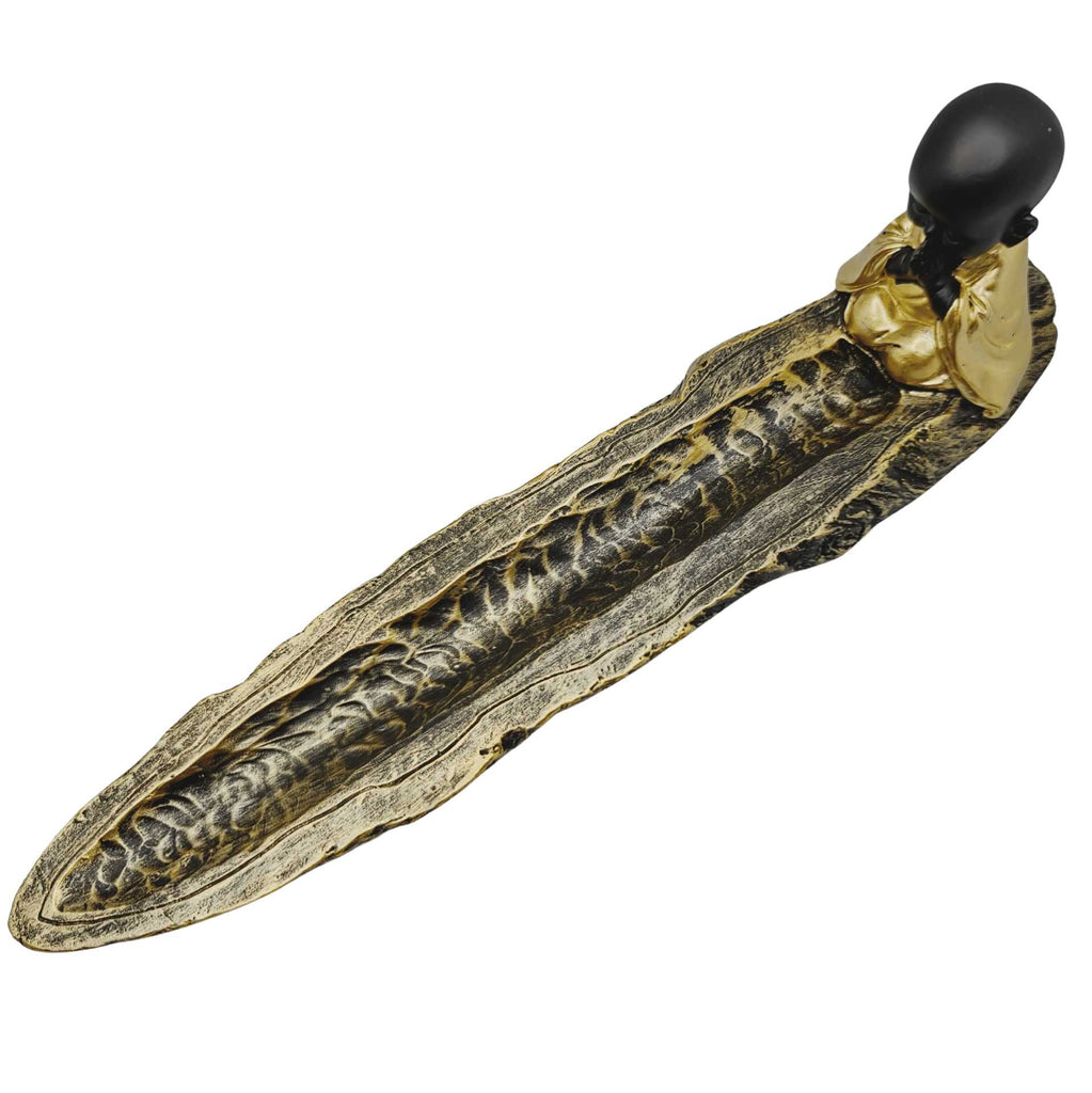 Incense Burner -Stick Holder -Gold Buddha
