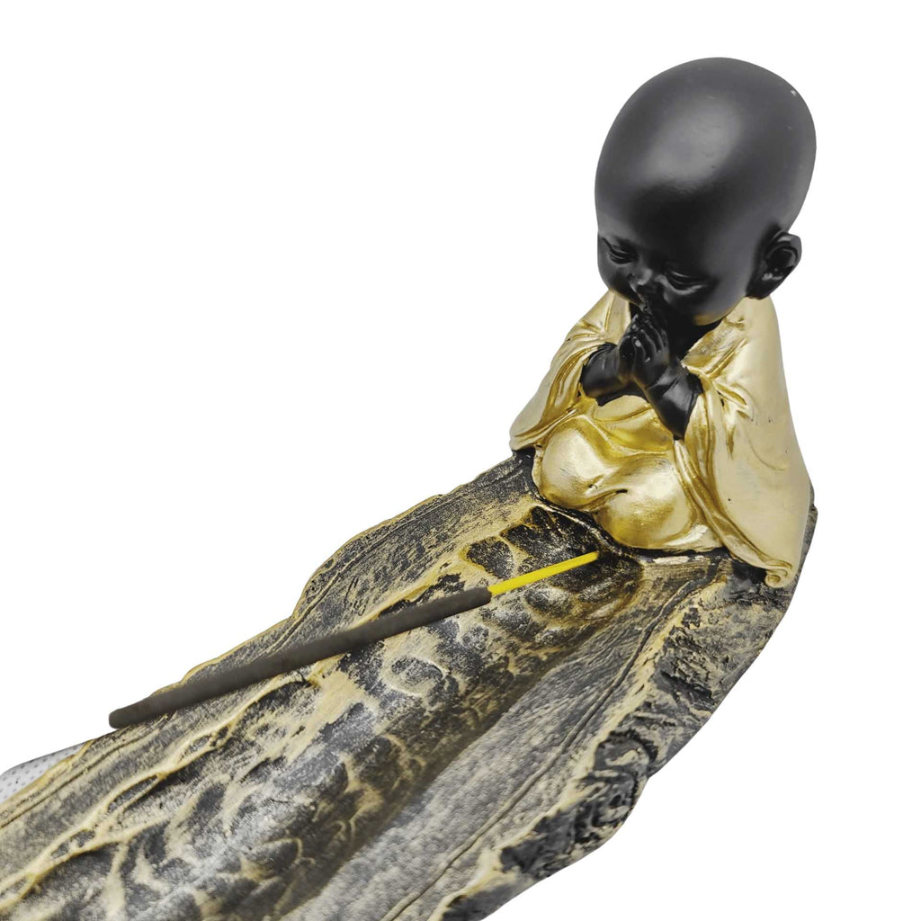 Incense Burner -Stick Holder -Gold Buddha