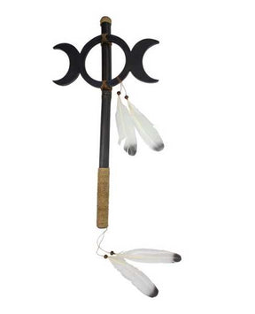 Meditation Accessories -Ceremonial Stick -Triple Moon