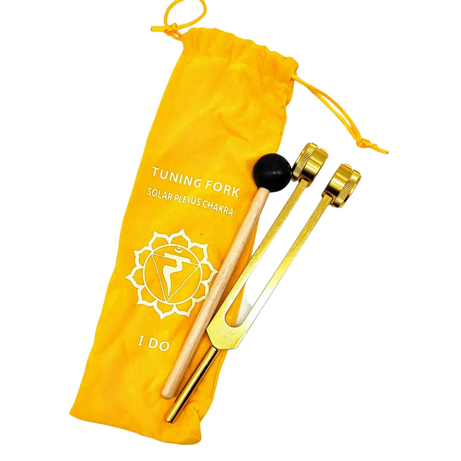 Meditation Accessories -Chakra Tuning Fork -Colored Velvet Bag 3e