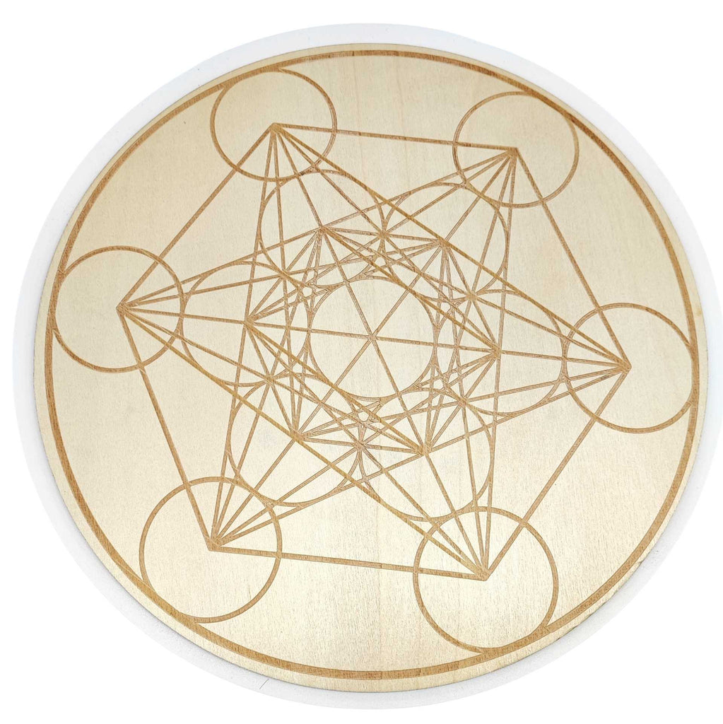 Metaphysical Tools -Wood Crystal Grid -Metatron