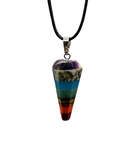 Necklace -7 Chakras -Small Cone Shape