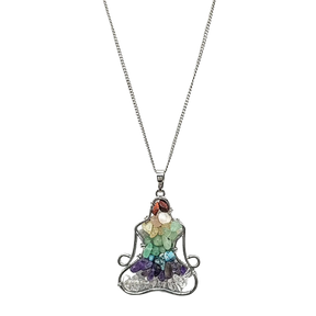 Necklace -7 Chakras Gemstone -Yoga Shape