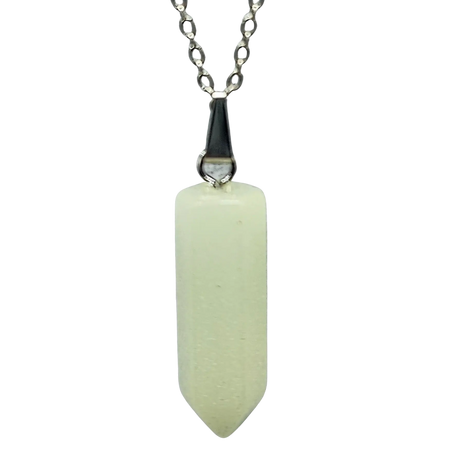 Necklace - Bullet Point - Gemstone Pendant - Fluorescent