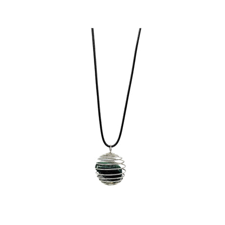 Necklace -Cage Gemstone -Malachite