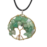 Necklace -Copper Wire Wrap -Tree of Life & Green Aventurine