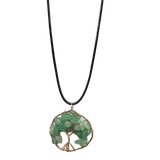 Necklace -Copper Wire Wrap -Tree of Life & Green Aventurine