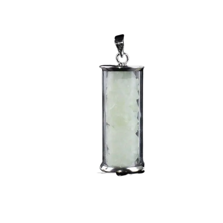 Necklace -Glass Bottle with Luminaries Stone -Glow In The Dark
