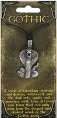 Necklace -Gothic Amulet Charm -Cobra -Wicca -Aromes Evasions 