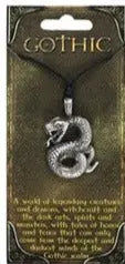 Necklace -Gothic Amulet Charm -Snakes