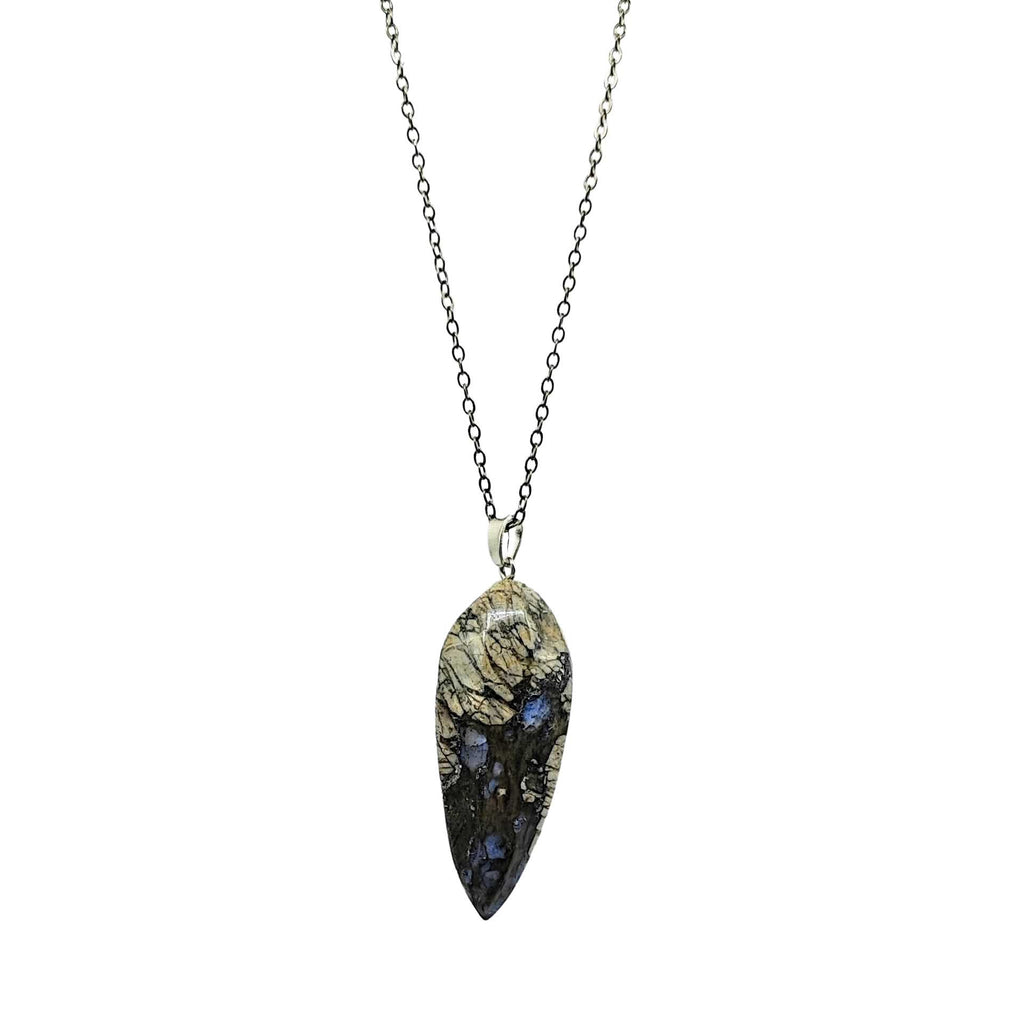 Necklace -Labradorite -Big Cone Shape