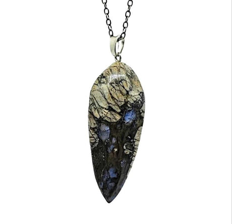 Necklace -Labradorite -Big Cone Shape