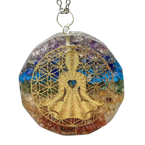 Necklace -Orgonite -Buddha -7 Chakras