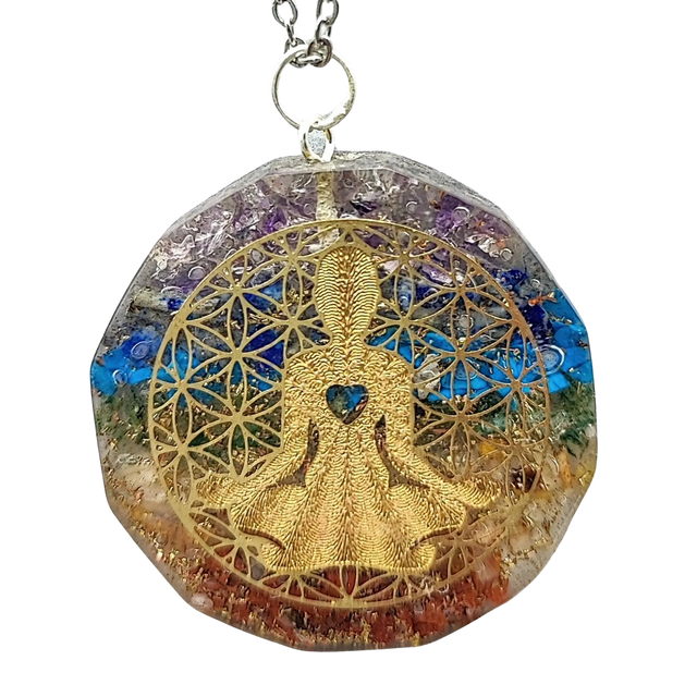 Necklace -Orgonite -Buddha -7 Chakras