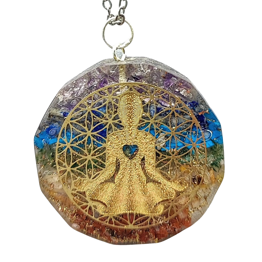 Necklace -Orgonite -Buddha -7 Chakras