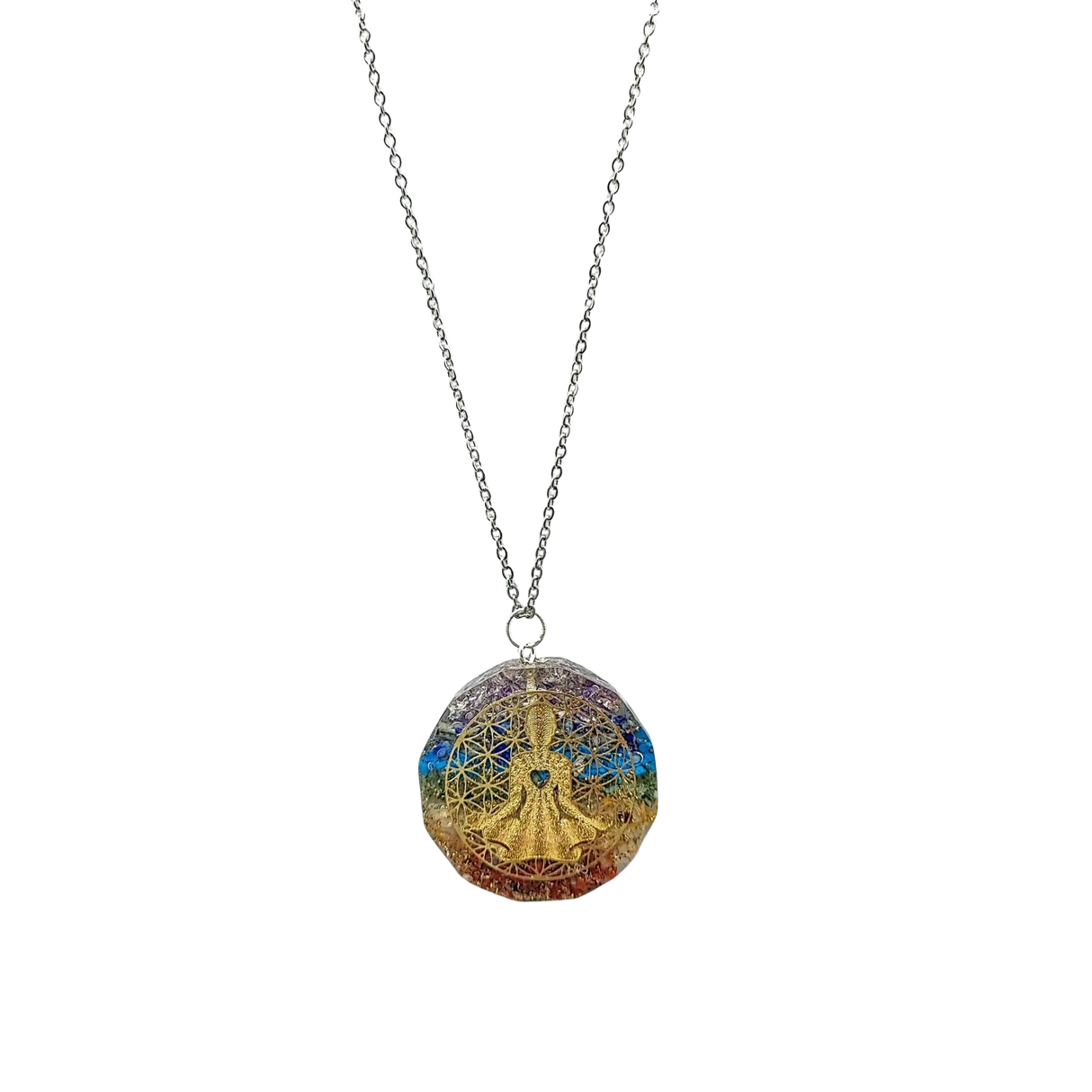 Necklace -Orgonite -Buddha -7 Chakras
