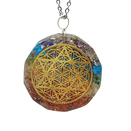 Necklace -Orgonite -Metatron -7 Chakras