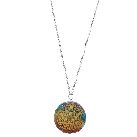 Necklace -Orgonite -Metatron -7 Chakras