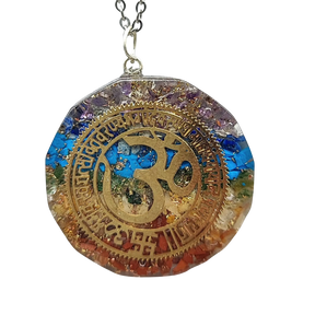 Necklace -Orgonite -OM -7 Chakras