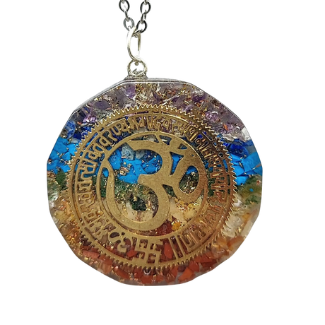 Necklace -Orgonite -OM -7 Chakras