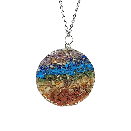 Necklace -Orgonite -OM -7 Chakras